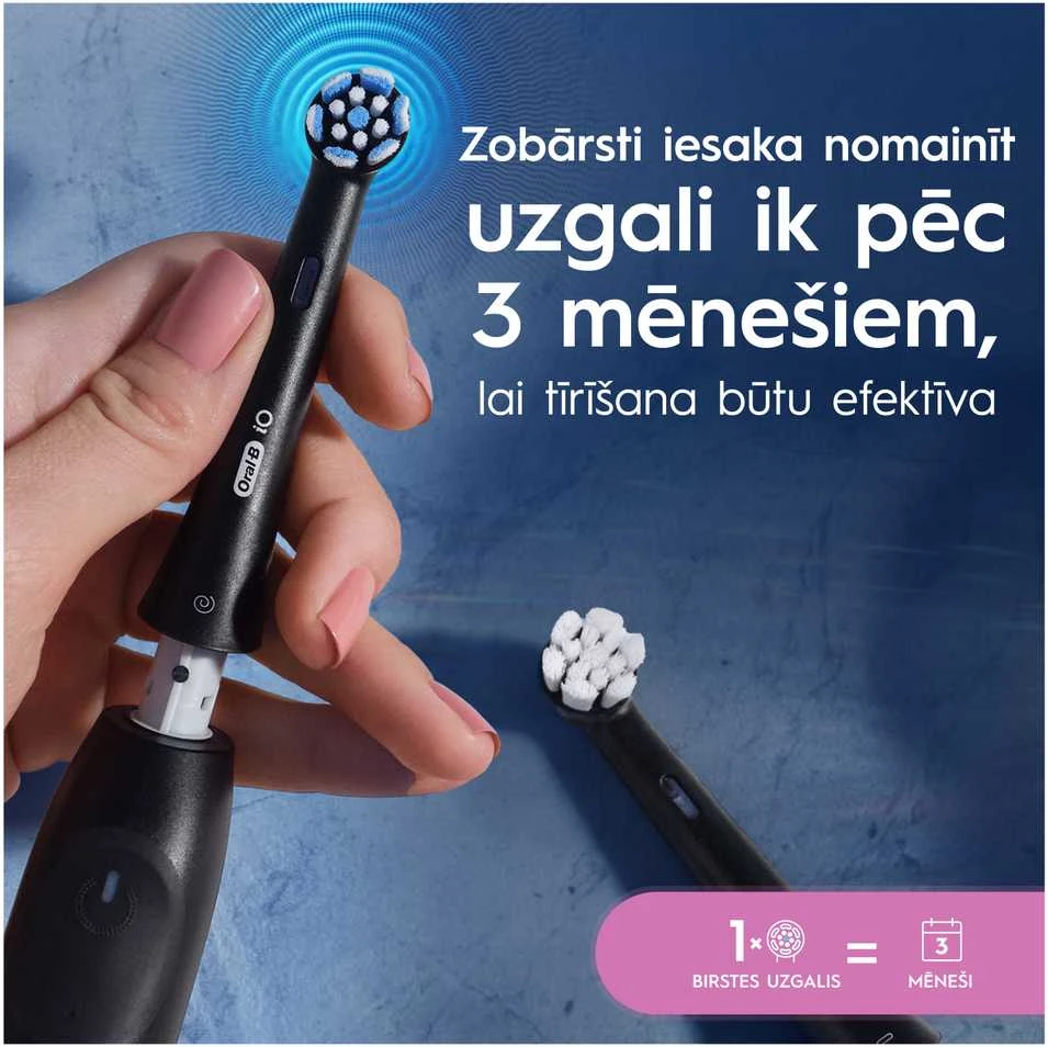 Dantų šepetėlis Braun SB-4 Oral-B iO Gentle Care Juodas keičiamos dantų šepetėlio galvutės 4 vnt.