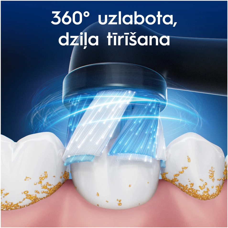 BRAUN iO RB CBF-4 Ultimate Clean Juodas 4ct antgaliai dant šepetėliui