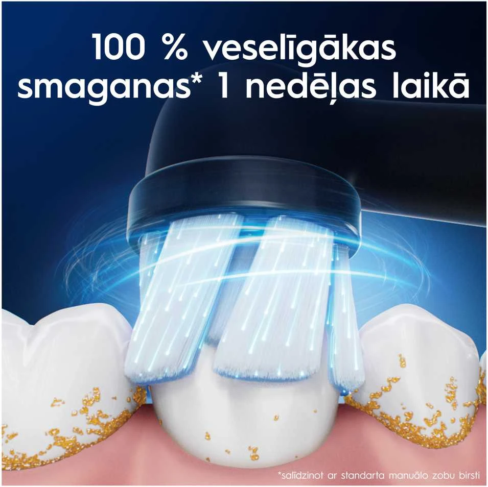 Braun SB-4 Oral-B iO Gentle Care Juodas keičiamos dantų šepetėlio galvutės 4 vnt.