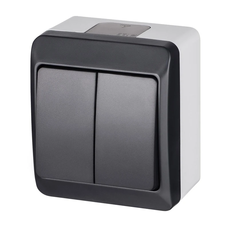 Elektro Plast Jungiklis Elektroplast Hermes0332-07,2kl, baltos/antracito