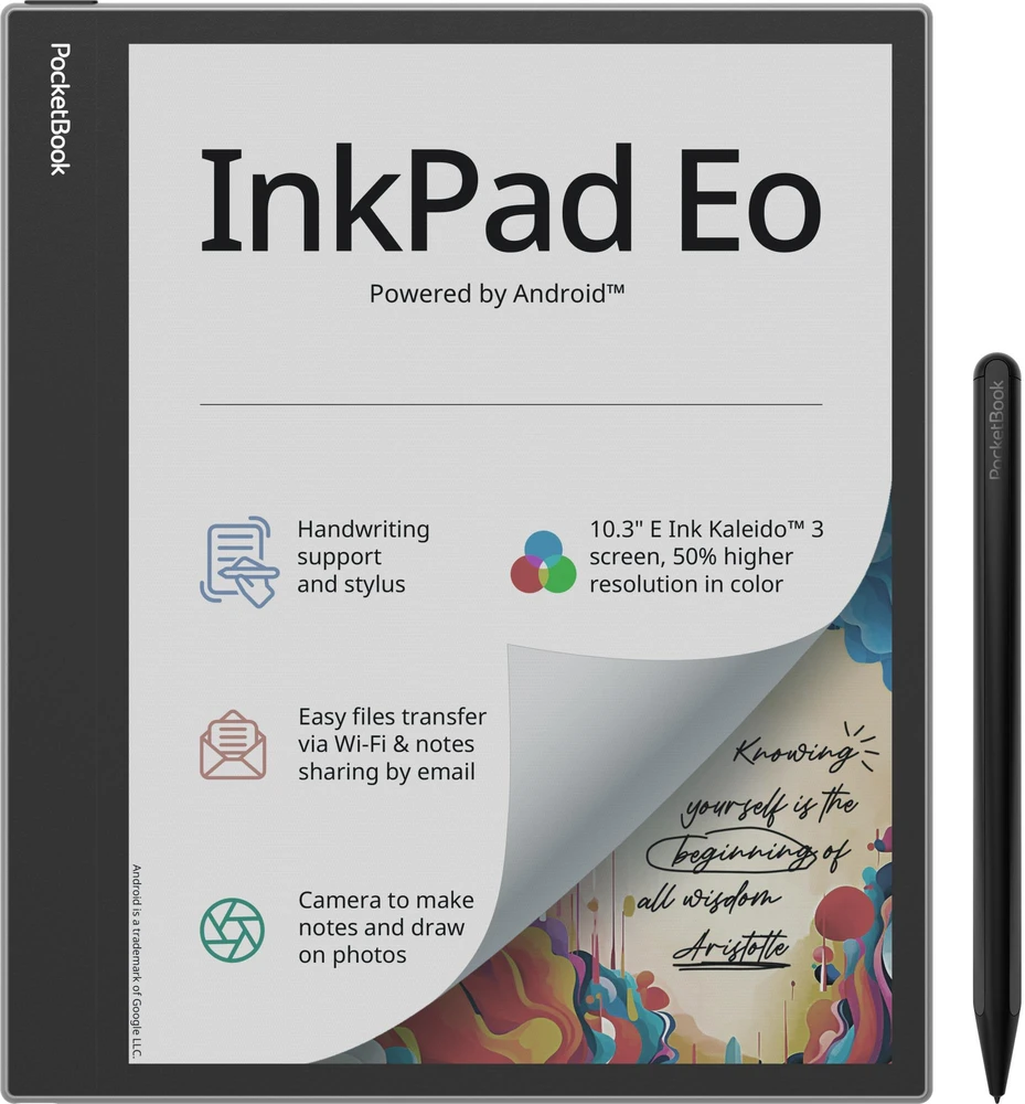Elektroninė skaityklė PocketBook InkPad Eo Mist Pilkas 10.3” 64GB Mist Pilkas (PB1042-M-WW)
