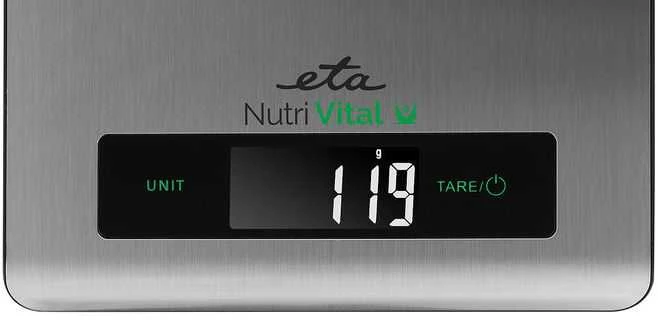 Virtuvinės svarstyklės ETA Nutri Vital 0790 90000, Sidabrinės