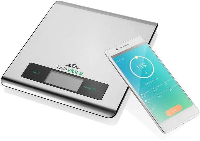 Virtuvinės svarstyklės ETA Nutri Vital 0790 90000, Sidabrinės