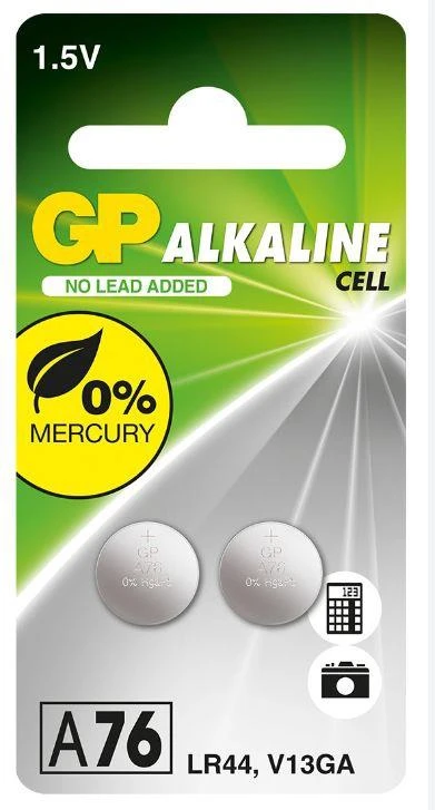 Elementai GP ALKALINE A76. LR44. 2 vnt.