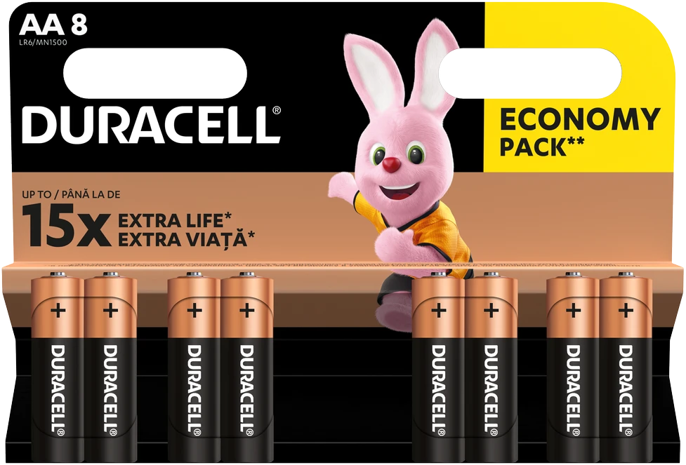 Elementai Duracell AA/LR06, 8 vnt.