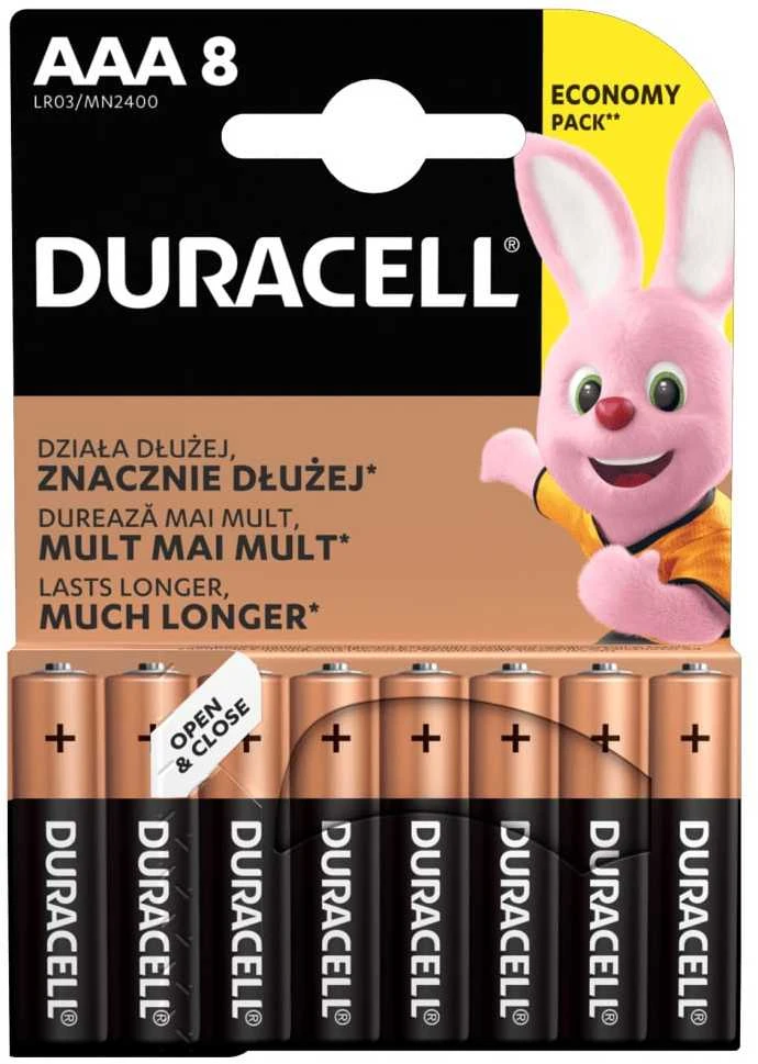 Elementai Duracell AAA/LR03, 8 vnt.