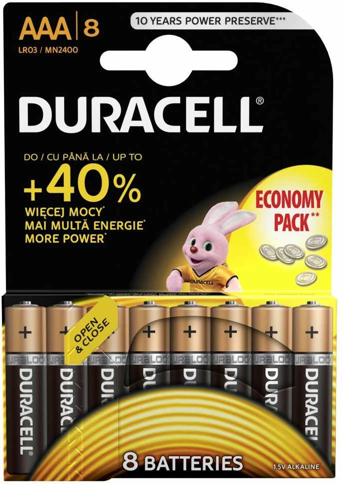 Elementai Duracell AAA/LR03, 8 vnt.