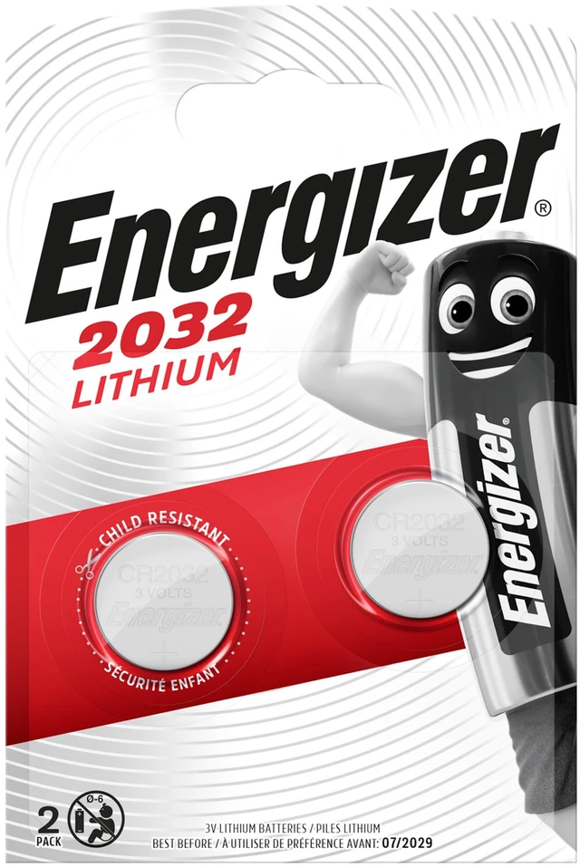 Elementai Energizer CR2032, 2 vnt