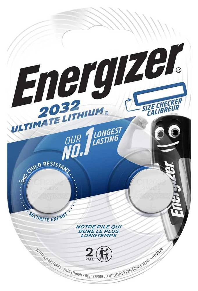 ENERGIZER CR2032 ličio baterijos, 2 vnt.
