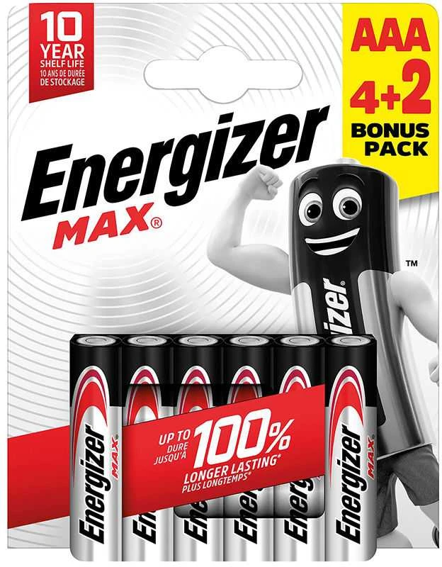 Elementai Energizer AAA/LR03, 6 vnt