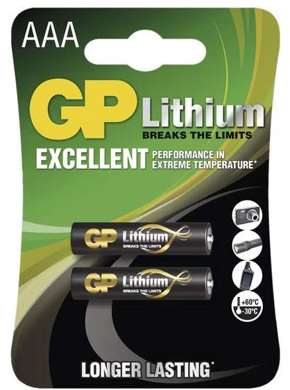Elementai GP Lithium AAA/LR03, 2 vnt.