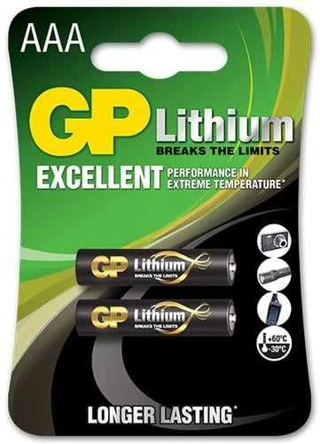 Elementai GP Lithium AAA/LR03, 2 vnt.