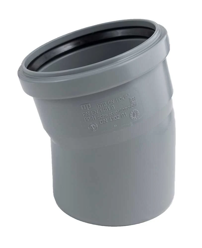 Magnaplast Vidaus kanalizacijos alkūnė HTplus, Ø 110 mm, 15°