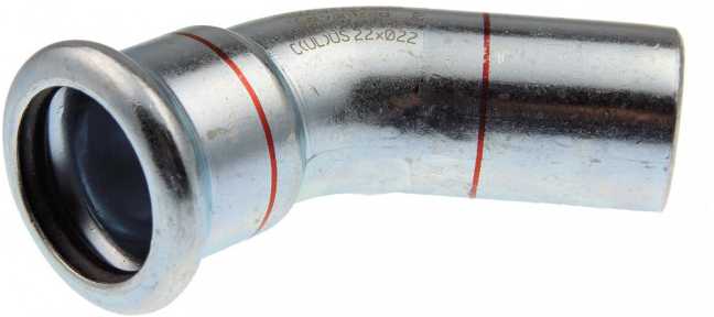 Plieninė pres. alkūnė KAN-therm d.22x45', v/i