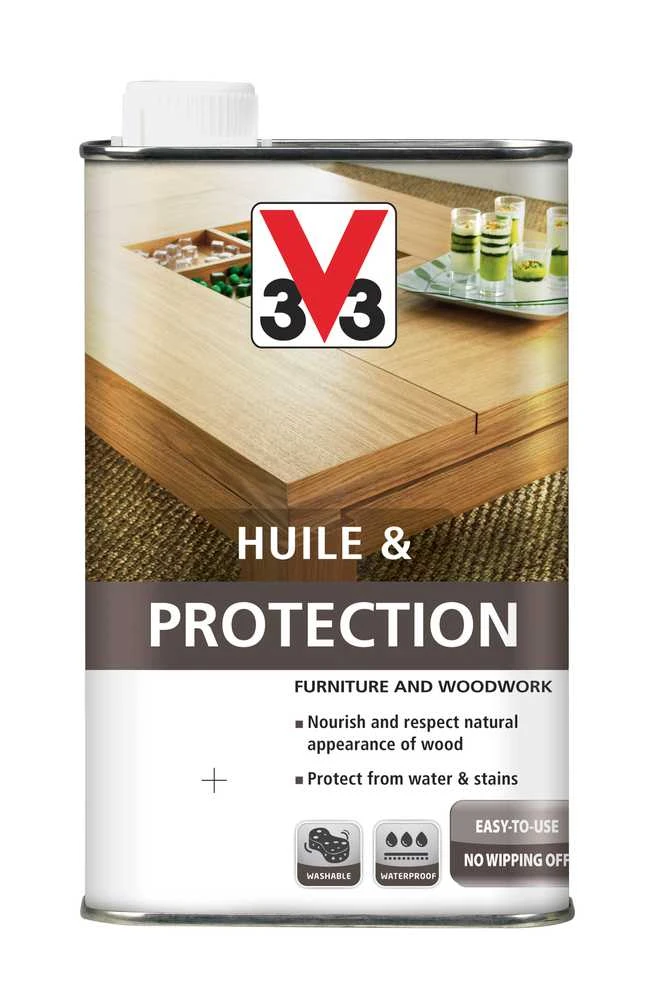 Baldų aliejus V33 Huile & Protection, juodmedis sp., 0.5 l