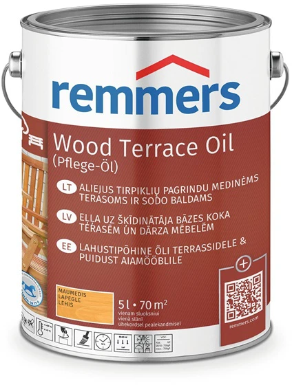 Dekoratyvinis aliejus Remmers Wood Terrace Oil maumedis 5 l