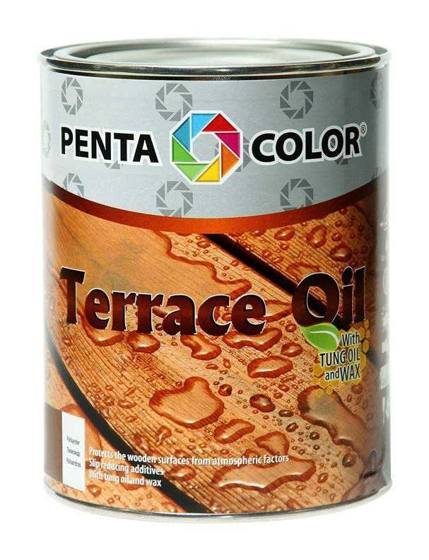 Pentacolor Terasų aliejus su Tungo terasų aliejumi