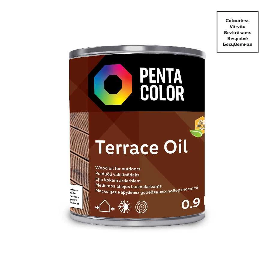 Pentacolor Terasų aliejus su Tungo terasų aliejumi