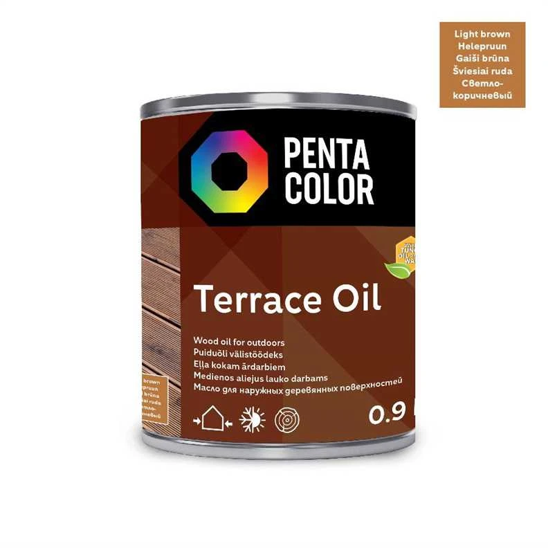 Pentacolor Terasų aliejus su Tungo terasų aliejumi