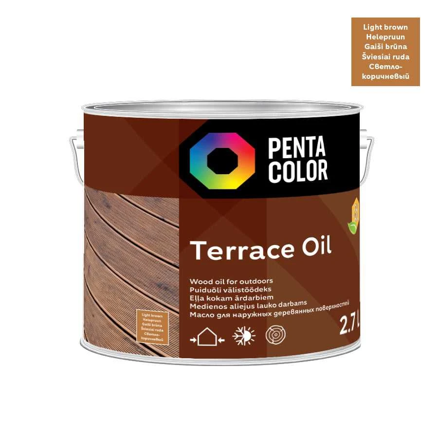 Pentacolor Terasų aliejus su Tungo terasų aliejumi