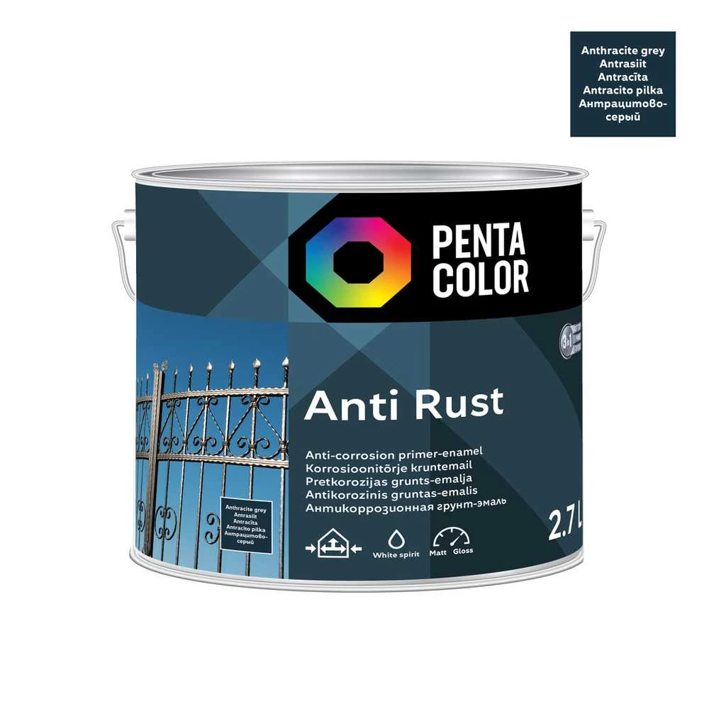 Pentacolor ANTIRUOSINIAI DAŽAI ANTRACITO SPALVOS 2,7 L