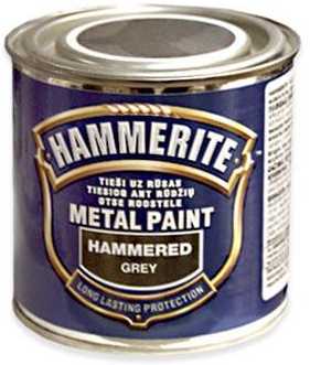 Metalo dažai HAMMERITE HAMMERED FINISH, pilkos sp., 250 ml