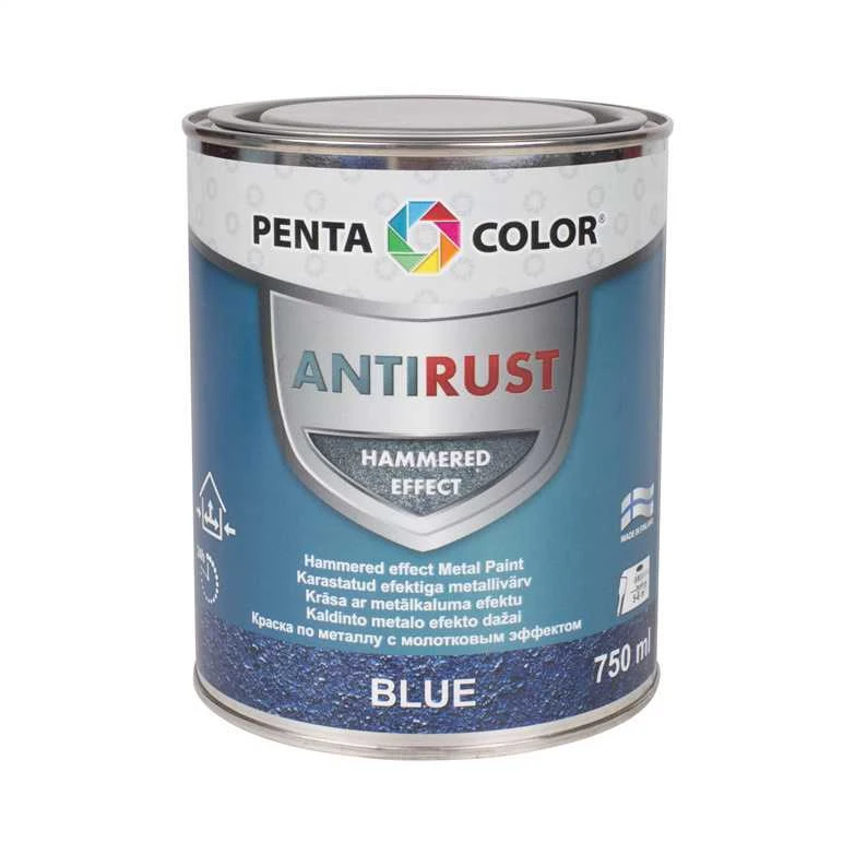 Pentacolor PAINT PENTAC ANTIRUST HAMMERED BLU 750ML