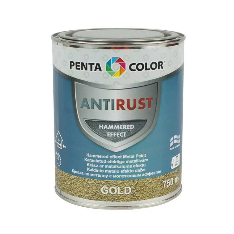 Pentacolor PAINT PENTAC ANTIRUST HAMMERED GLD 750ML