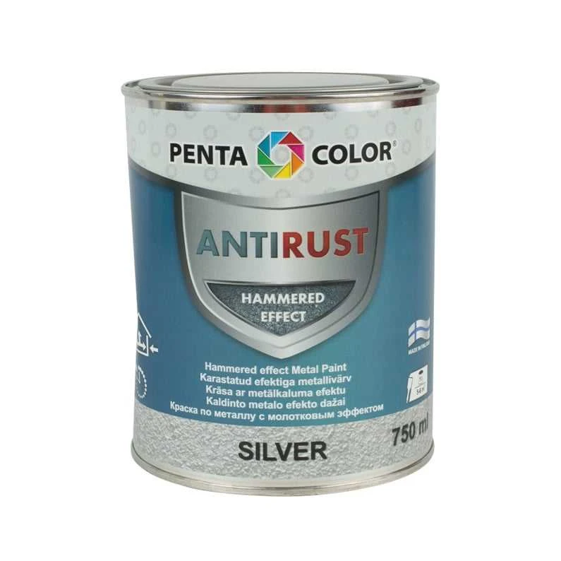 Pentacolor PAINT PENTAC ANTIRUST HAMMERED SLV 750ML
