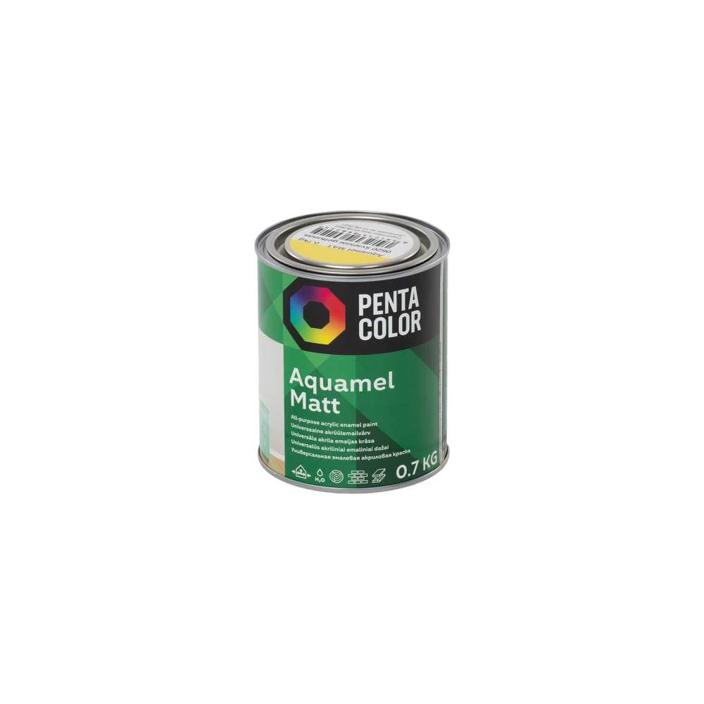 Emaliniai dažai, universalūs Pentacolor Aquamel, matinis, 0.7kg, šviesiai geltona sp.