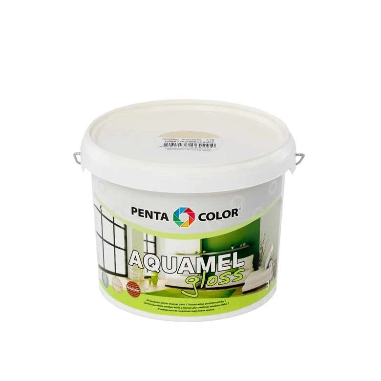 Emaliniai dažai, universalūs Pentacolor Aquamel, blizgus, 3kg, dramblio kaulo sp.