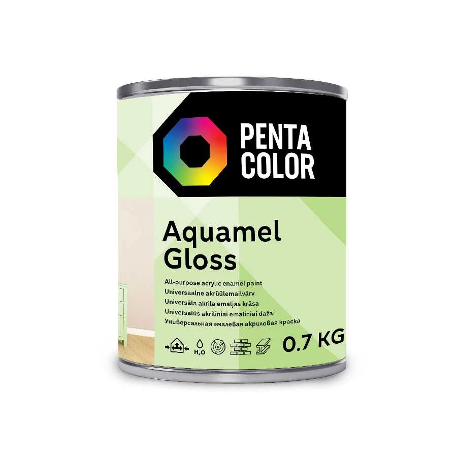 Pentacolor DAŽAI AQUAMEL BALTA, 0,7 KG BLIZGŪS