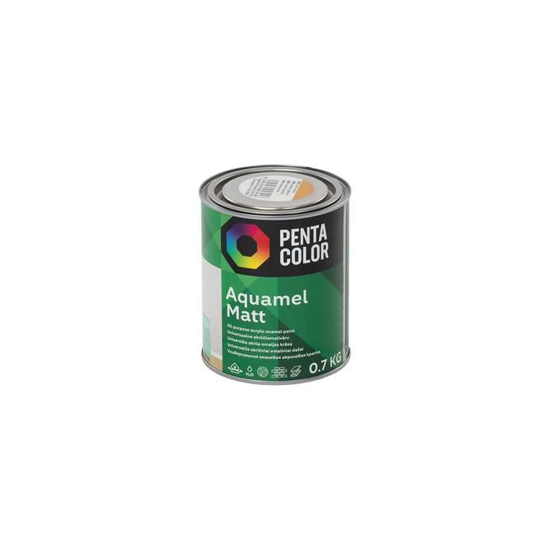 Emaliniai dažai, universalūs Pentacolor Aquamel, matinis, 0.7kg, tamsiai geltona sp.