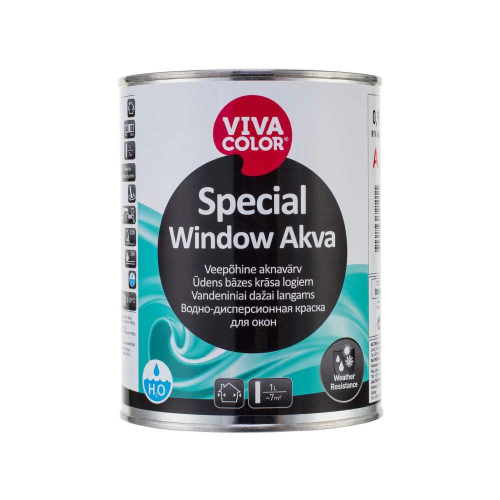 Emaliniai dažai, langams/metalo konkstrukcijoms, apsaugant nuo korozijos Vivacolor Special Window Akva, pusiau blizgus, 0.9 l,