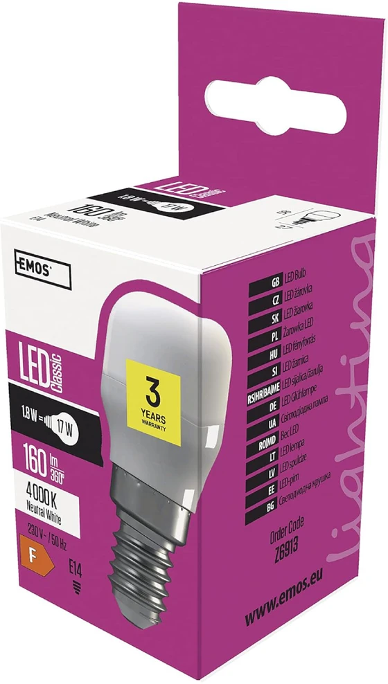 Emos LED lemputė šaldytuvui E14 2.3W (25W) 255lm neutraliai balta