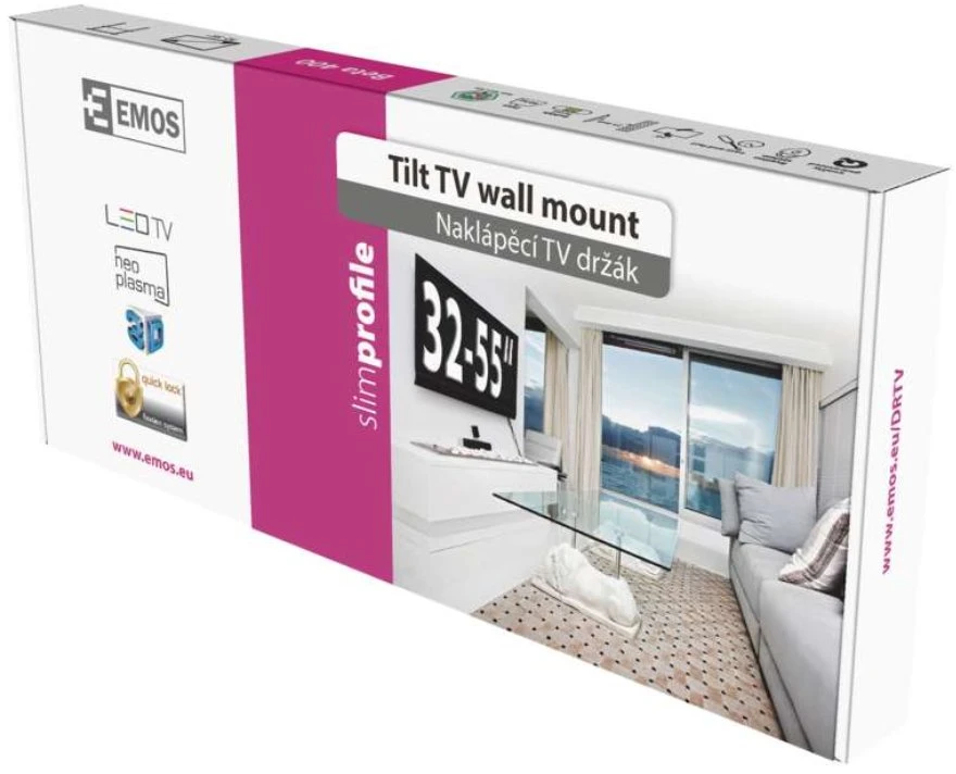 Laikiklis Emos Tiltable LED TV holder 32 - 55" (81 - 140cm)