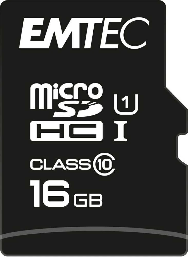 Atminties kortelė Karta Emtec Elite Gold Micro SDHC 16 GB 10 klasės UHS-I/U1 (ECMSDM16GHC10GP)