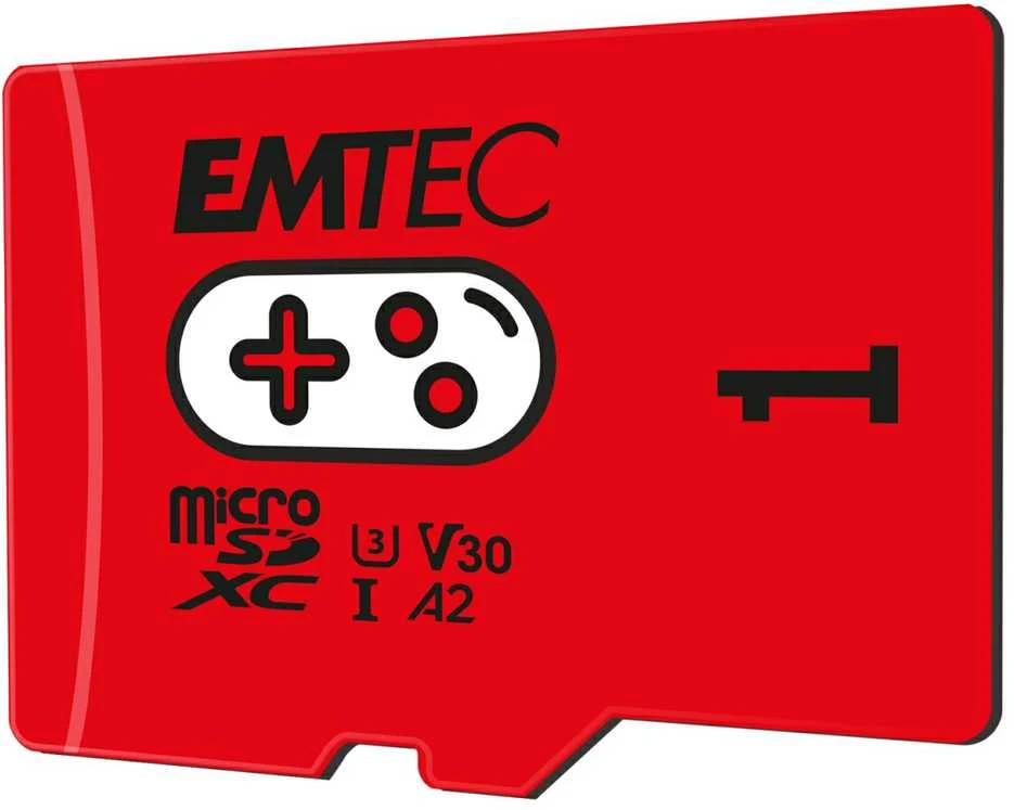 Atminties kortelė „Emtec Micro SDXC 1TB UHS-I U3 V30 A2 Gaming“ kortelė, raudona
