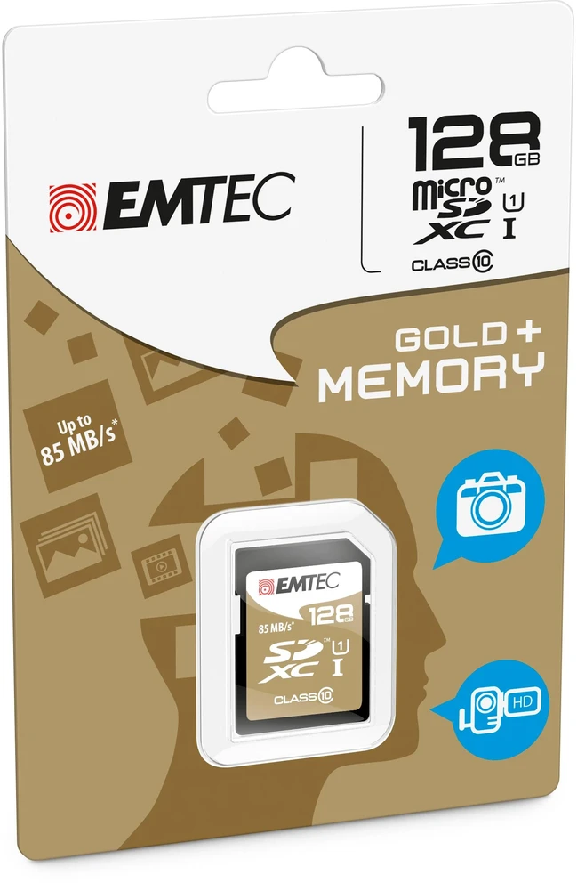 SDXC atminties kortelė UHS-I U1 Emtec EliteGold, 128 GB