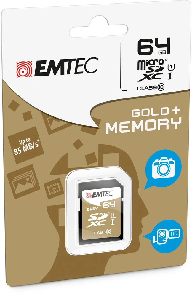 SDXC atminties kortelė UHS-I U1 Emtec EliteGold, 64 GB