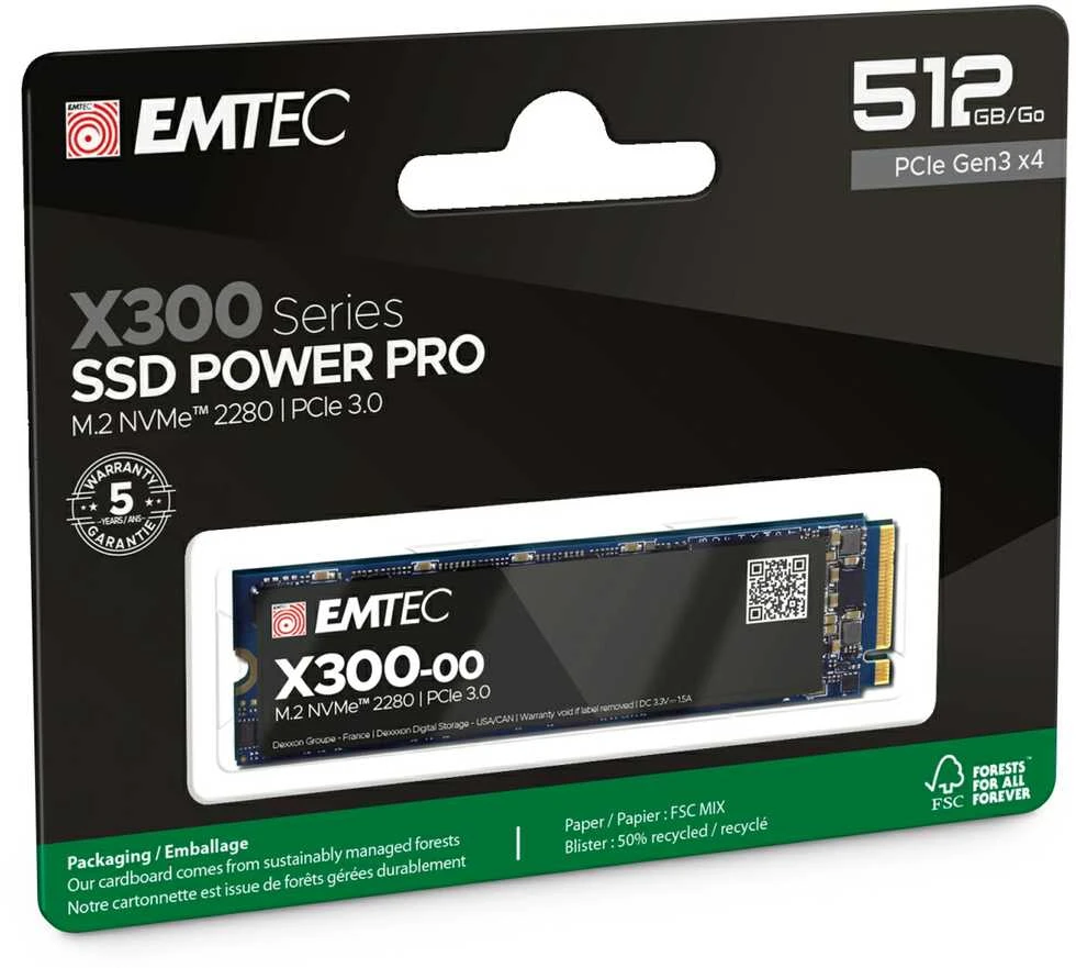 Emtec SSD M2 NVME X300 512GB Power Pro
