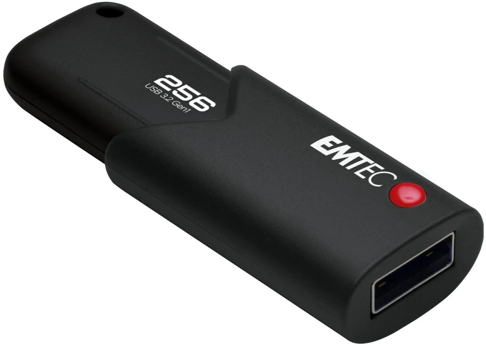 Emtec Emtec B120 Click Secure USB flash drive 256 GB USB Type-A 3.2 Gen 2 (3.1 Gen 2) Juodas