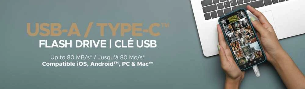 USB atmintinė Emtec D280 dviguba 32 GB (ECMMD32GD283)