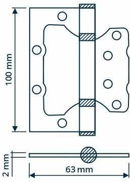 Haushalt Stabilus HINGE DOOR 100X63X2MM AGED BRASS