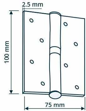 Haushalt Stabilus HINGE DOOR 100X75X2.5 PB UNIVERSAL