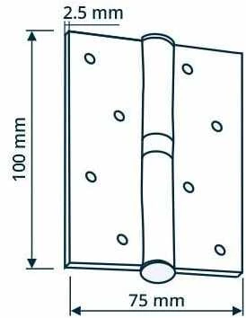 Haushalt Stabilus HINGE DOOR 100X75X2.5 SN UNIVERSAL