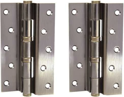 Haushalt Durų lankstas, 125 mm x 75 mm x 2.5 mm, žalvario sp., 2 vnt.