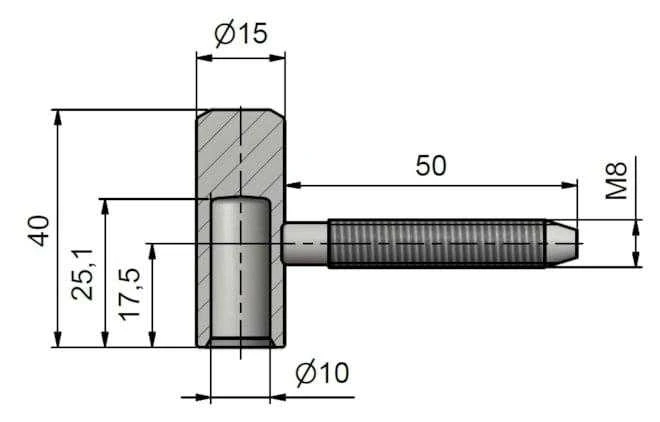 Lankstas durims TKZ Polna 9618053L, 1.5 cm x 4 cm