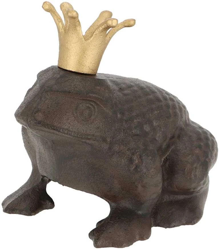 Esschert_Des Dekoracija „Varlė”, 20.3 cm x 17.6 cm x 19.7 cm, ruda/aukso