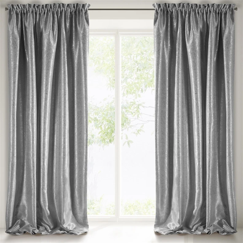 Eurofirany Blackout aizkari Ebru, sudraba, 135 cm x 270 cm